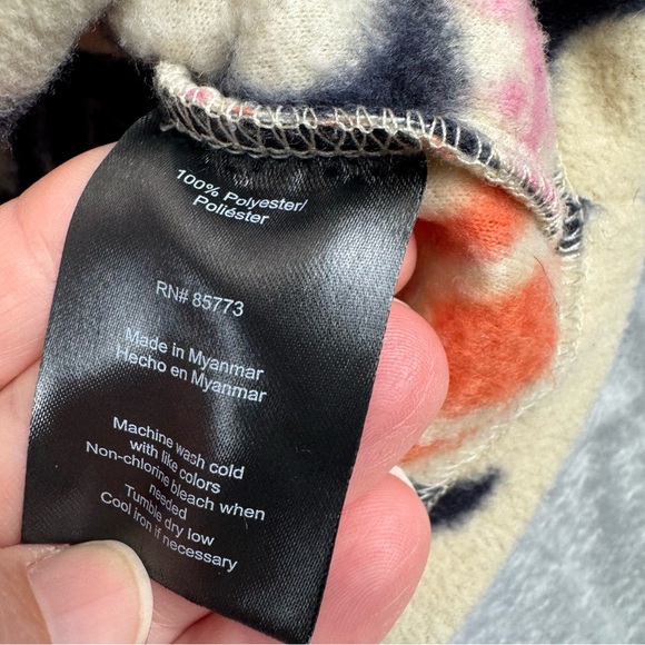 O'Neill Fleece Hoodie Mens M Pullover Jacket Aztec Wave Pattern 1/2 Zip Surf - Picture 5 of 12